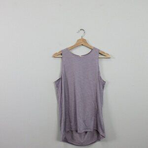 Lulumelon Tank Top Women 6 Purple Back Slit Summer Running Yoga Fitness 78